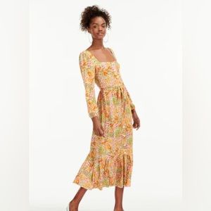 HVN dress size 2. Ava Square neck button-down rayon dress.